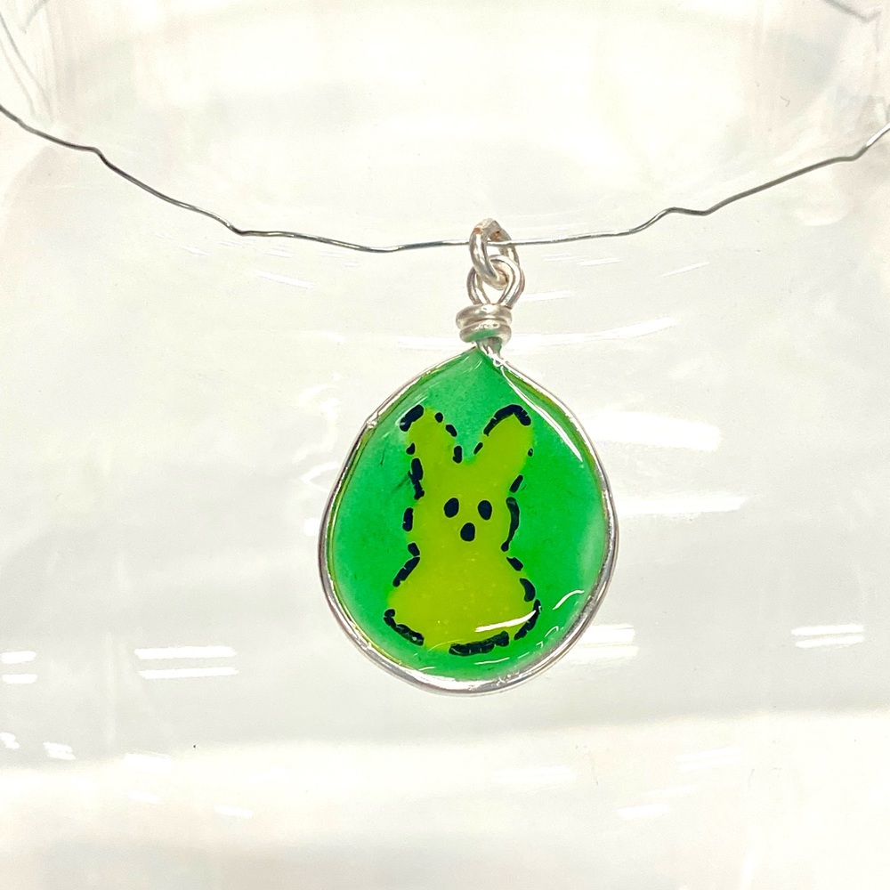 HANDMADE Peeps Resin Art Pendant